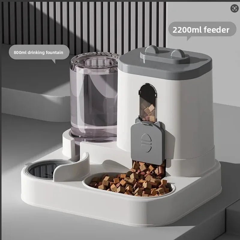 2 - in - 1 Automatischer Fressnapf & Wasserspender für Hunde & Katzen - PfotenEshop
