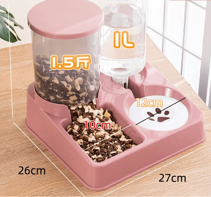 2 - in - 1 Automatischer Fressnapf & Wasserspender für Hunde & Katzen - PfotenEshop