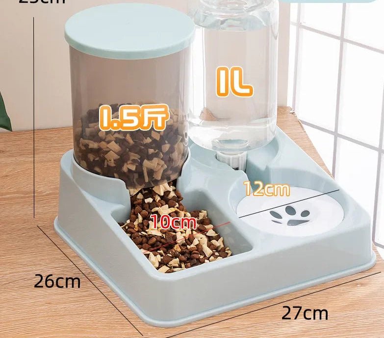 2 - in - 1 Automatischer Fressnapf & Wasserspender für Hunde & Katzen - PfotenEshop