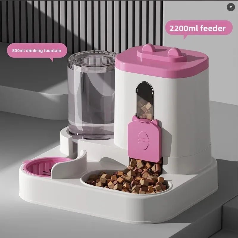 2 - in - 1 Automatischer Fressnapf & Wasserspender für Hunde & Katzen - PfotenEshop