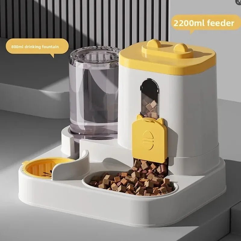 2 - in - 1 Automatischer Fressnapf & Wasserspender für Hunde & Katzen - PfotenEshop