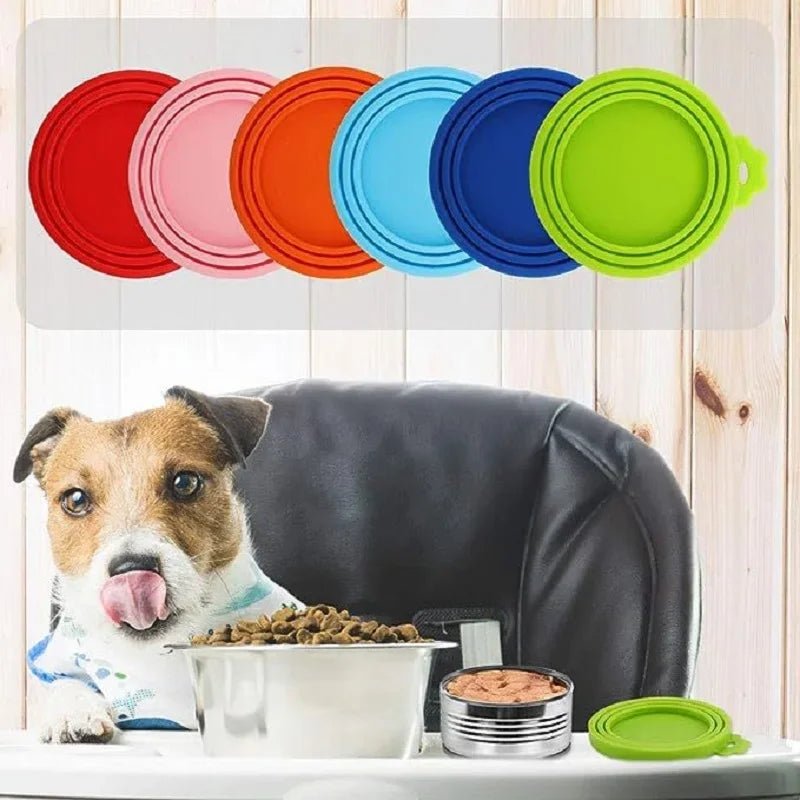 🔥 4er SET: Universal Silikon - Dosendeckel – Frischhalte - Deckel für Tiernahrung - PfotenEshop