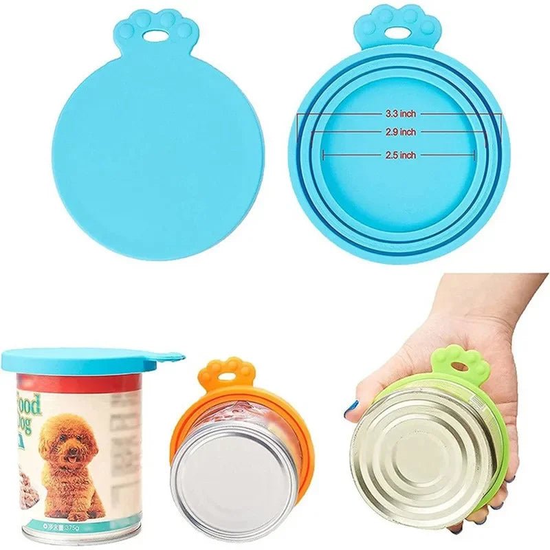 🔥 4er SET: Universal Silikon - Dosendeckel – Frischhalte - Deckel für Tiernahrung - PfotenEshop