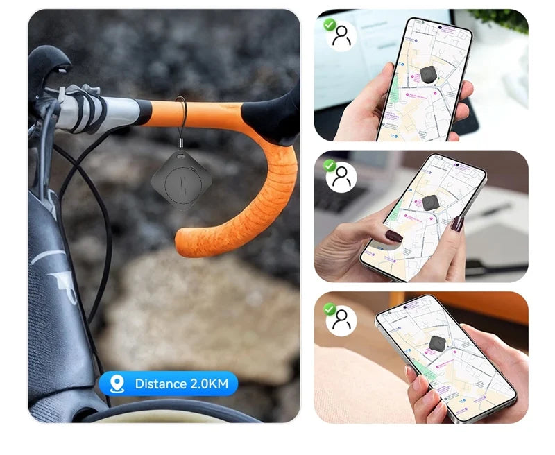 GPS Tracker Standortbestimmung über das globale Google Find My Device und Apple Netzwerk.