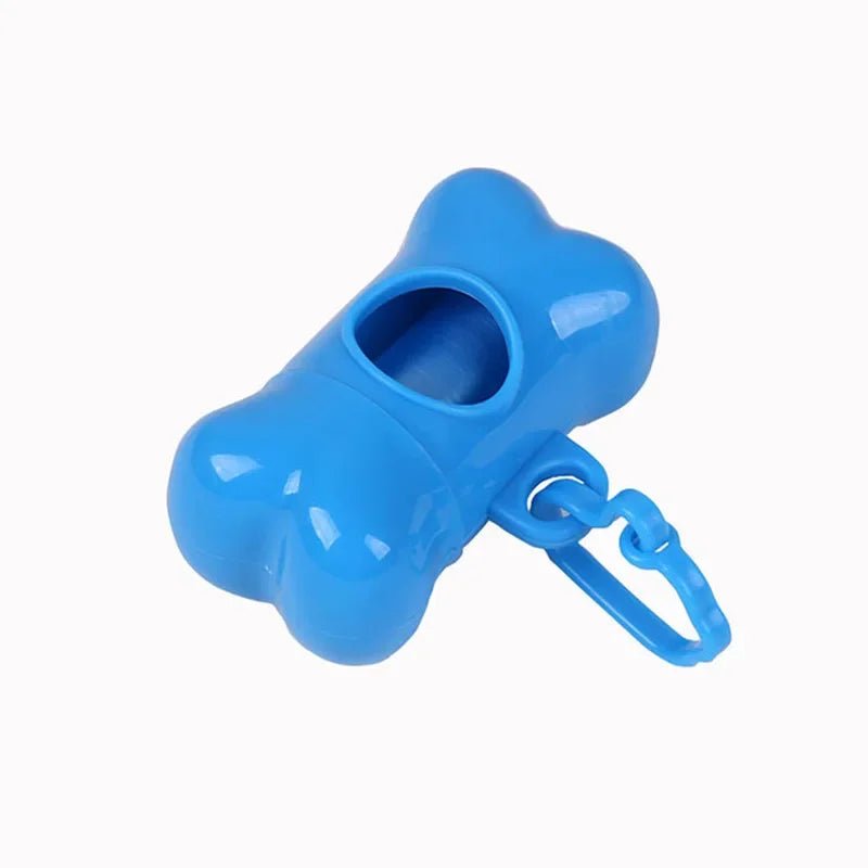 Hunde Kotbeutelspender inkl. 15 Beutel – Praktische Halterung für Leine & Gürtel – Knochen - Design - PfotenEshop