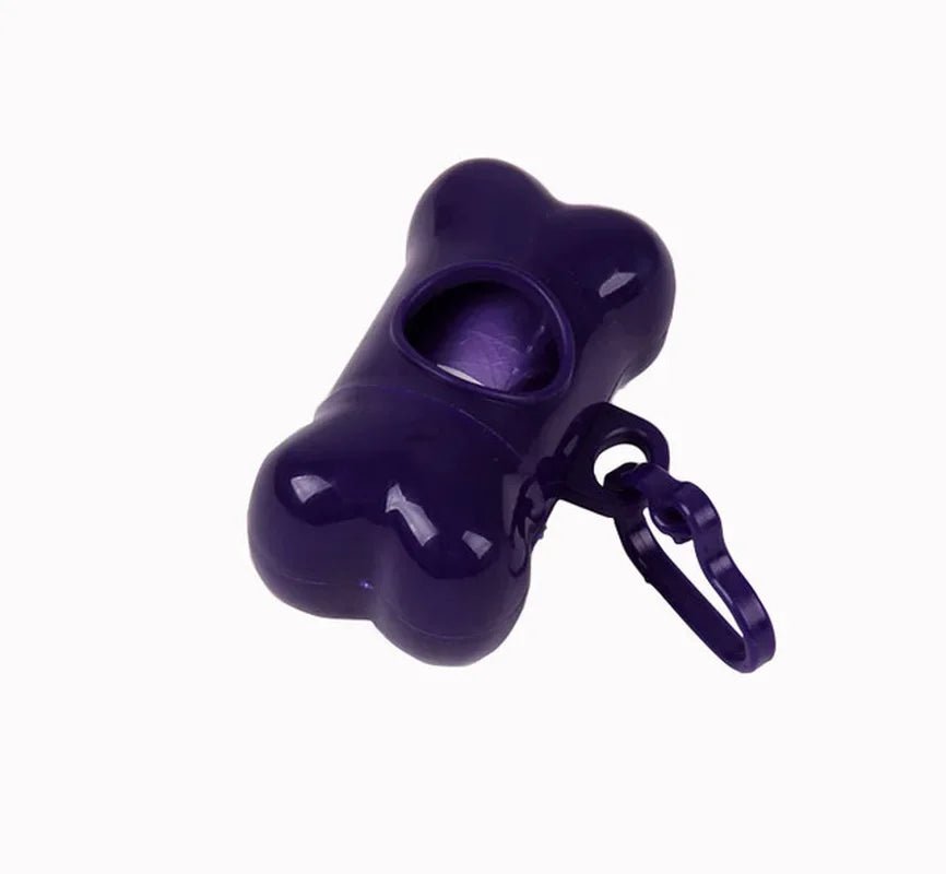 Hunde Kotbeutelspender inkl. 15 Beutel – Praktische Halterung für Leine & Gürtel – Knochen - Design - PfotenEshop