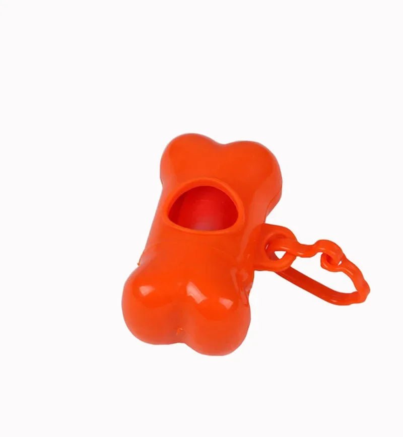Hunde Kotbeutelspender inkl. 15 Beutel – Praktische Halterung für Leine & Gürtel – Knochen - Design - PfotenEshop