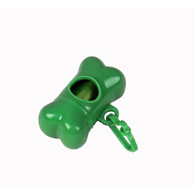 Hunde Kotbeutelspender inkl. 15 Beutel – Praktische Halterung für Leine & Gürtel – Knochen - Design - PfotenEshop