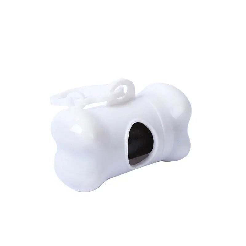 Hunde Kotbeutelspender inkl. 15 Beutel – Praktische Halterung für Leine & Gürtel – Knochen - Design - PfotenEshop