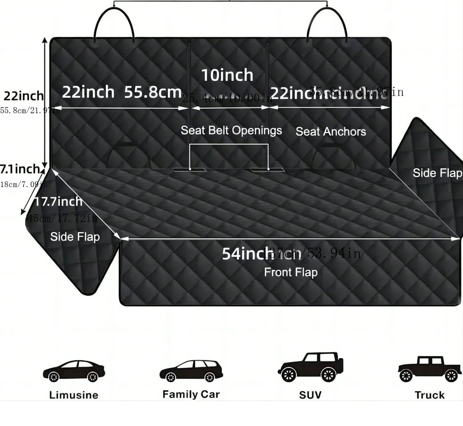 Premium Auto-Hundedecke Rückbank | Wasserdicht & Robust (143x128cm) - PfotenEshop