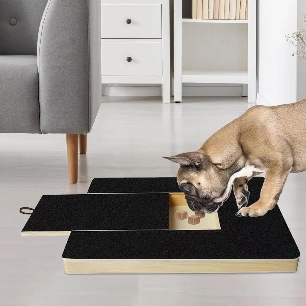 Premium Hunde Kratzbrett für Krallen mit Leckerli-Fach – Stressfreie Nagelfeile Matte - PfotenEshop