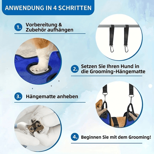 Profi Haustier - Hängematte zur Krallenpflege – Entspanntes Grooming für Hunde & Katzen - PfotenEshop